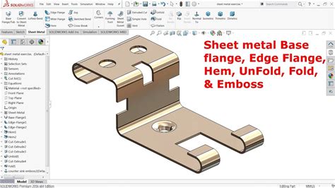 solid part to sheet metal solidworks|solidworks sheet metal examples.